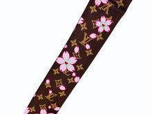 画像をギャラリービューアに読み込む, 極美品 LOUIS VUITTON ルイヴィトン 村上隆 バンドーBB スカーフ チェリーブロッサム モノグラム M96084 シルク ブラウン 中古 4b005388
