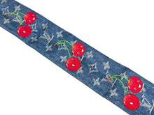 画像をギャラリービューアに読み込む, 極美品 LOUIS VUITTON ルイヴィトン 村上隆 バンドーBB スカーフ チェリー モノグラム デニム M96390 シルク ブルー 中古 4b005389