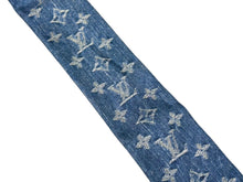画像をギャラリービューアに読み込む, 極美品 LOUIS VUITTON ルイヴィトン 村上隆 バンドーBB スカーフ チェリー モノグラム デニム M96390 シルク ブルー 中古 4b005389