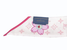 画像をギャラリービューアに読み込む, 極美品 LOUIS VUITTON ルイヴィトン 村上隆 バンドーBB スカーフ チェリーブロッサム モノグラム M94969 シルク ピンク 中古 4b005392