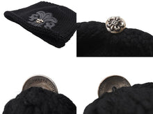 Load image into Gallery viewer, 極美品 CHROME HEARTS クロムハーツ BEANIE CASH BS FLARE BSフレアパッチ ビーニー ニットキャップ ONE SIZE ブラック 中古 4b005398