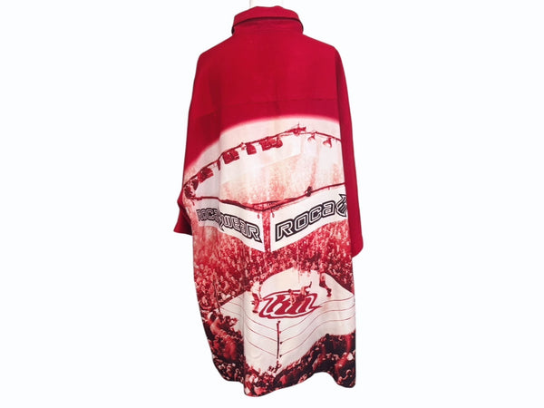 roca wear ロカウェア オープンシャツ 初期 半袖シャツ boxing ボクシング jay KOREA製 ポリエステル レッド サイズXL 美品 中古 4b005408