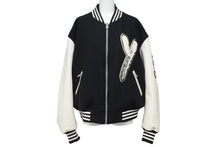 画像をギャラリービューアに読み込む, Y-3 ワイスリー レターマンジャケット LETTERMAN JKT H44803 ポリエステル ウール ブラック ホワイト サイズS 美品 中古 4b005414