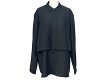 画像をギャラリービューアに読み込む, 極美品 ETHOSENS エトセンス 長袖シャツ トップス JAPAN製 リヨセル ナイロン ブラック サイズ2 中古 4b005416