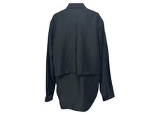 画像をギャラリービューアに読み込む, 極美品 ETHOSENS エトセンス 長袖シャツ トップス JAPAN製 リヨセル ナイロン ブラック サイズ2 中古 4b005416