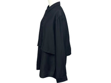 画像をギャラリービューアに読み込む, 極美品 ETHOSENS エトセンス 長袖シャツ トップス JAPAN製 リヨセル ナイロン ブラック サイズ2 中古 4b005416