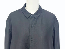画像をギャラリービューアに読み込む, 極美品 ETHOSENS エトセンス 長袖シャツ トップス JAPAN製 リヨセル ナイロン ブラック サイズ2 中古 4b005416