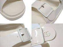 画像をギャラリービューアに読み込む, GUCCI グッチ ミニダブルG ラバー サンダル アイボリー ラバー 660243 GG ロゴ ホワイト金具 靴 サイズ42 良品 中古 4b005417