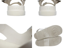 画像をギャラリービューアに読み込む, GUCCI グッチ ミニダブルG ラバー サンダル アイボリー ラバー 660243 GG ロゴ ホワイト金具 靴 サイズ42 良品 中古 4b005417