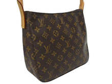 画像をギャラリービューアに読み込む, LOUIS VUITTON ルイヴィトン ルーピングMM ワンショルダーバッグ M51146 モノグラム PVC レザー ブラウン ゴールド金具 美品 中古 4b005419