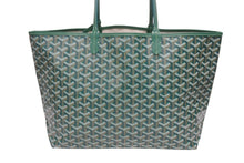 Load image into Gallery viewer, 新品未使用 GOYARD ゴヤール サンルイPM バッグ トートバッグ STLOUIPMLTY09CL09P PVC レザー ヘリンボーン グリーン 中古 4b005423