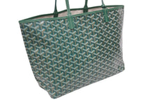 Load image into Gallery viewer, 新品未使用 GOYARD ゴヤール サンルイPM バッグ トートバッグ STLOUIPMLTY09CL09P PVC レザー ヘリンボーン グリーン 中古 4b005423