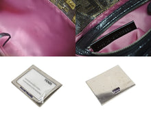 画像をギャラリービューアに読み込む, 極美品 FENDI フェンディ マンマバケット ワンショルダーバッグ 8BR600 ズッカ柄 キャンバス ラインストーン ラメ レザー 中古 4b005425