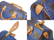 Load image into Gallery viewer, 極美品 LOUIS VUITTON ルイヴィトン スピーディ30 ハンドバッグ M40691 モノグラム パンプキンドット 草間彌生 ブルー 中古 4b005426
