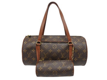 Load image into Gallery viewer, 極美品 LOUIS VUITTON ルイヴィトン パピヨン30 ハンドバッグ M51385 筒型 モノグラムキャンバス ブラウン 中古 4b005431