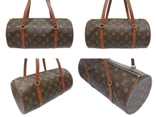 Load image into Gallery viewer, 極美品 LOUIS VUITTON ルイヴィトン パピヨン30 ハンドバッグ M51385 筒型 モノグラムキャンバス ブラウン 中古 4b005431