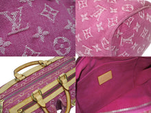 Load image into Gallery viewer, 極美品 LOUIS VUITTON ルイヴィトン ネオスピーディ ハンドバッグ M95214 モノグラムデニム ゴールド金具 ピンク 中古 4b005432