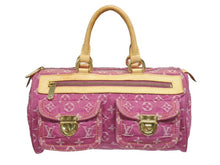 Load image into Gallery viewer, 極美品 LOUIS VUITTON ルイヴィトン ネオスピーディ ハンドバッグ M95214 モノグラムデニム ゴールド金具 ピンク 中古 4b005432