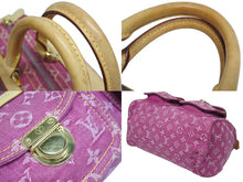 Load image into Gallery viewer, 極美品 LOUIS VUITTON ルイヴィトン ネオスピーディ ハンドバッグ M95214 モノグラムデニム ゴールド金具 ピンク 中古 4b005432