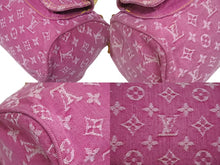 Load image into Gallery viewer, 極美品 LOUIS VUITTON ルイヴィトン ネオスピーディ ハンドバッグ M95214 モノグラムデニム ゴールド金具 ピンク 中古 4b005432