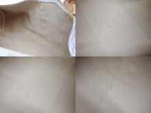 画像をギャラリービューアに読み込む, LOUIS VUITTON ルイヴィトン ダミエ アズール キーポル55 ボストンバッグ N41429 PVC ヌメ革 ホワイト ブラウン 美品 中古 4b005433