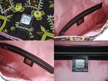 画像をギャラリービューアに読み込む, 極美品 FENDI フェンディ ビーズ刺繍 マンマバケット ハンドバッグ ブラック マルチカラー キャンバス ビーズ レザー ワンショルダー 26424 中古 4b005436