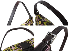 画像をギャラリービューアに読み込む, 極美品 FENDI フェンディ ビーズ刺繍 マンマバケット ハンドバッグ ブラック マルチカラー キャンバス ビーズ レザー ワンショルダー 26424 中古 4b005436