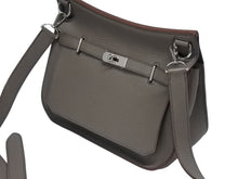 Load image into Gallery viewer, 極美品 HERMES エルメス ショルダーバッグ ジプシエール28 □O シルバー金具 エタン バイカラー トリヨンクレマンス 中古 4b005442