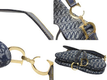 Load image into Gallery viewer, Christian Dior クリスチャンディオール サドルバッグ ワンショルダーバッグ RU 0051 ネイビー トロッター ガリアーノ期 美品 中古 4b005446