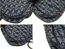 Load image into Gallery viewer, Christian Dior クリスチャンディオール サドルバッグ ワンショルダーバッグ RU 0051 ネイビー トロッター ガリアーノ期 美品 中古 4b005446