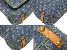 画像をギャラリービューアに読み込む, LOUIS VUITTON ルイヴィトン バギーGM ショルダーバッグ M95048 モノグラムデニム ブルー ゴールド金具 美品 中古 4b005448