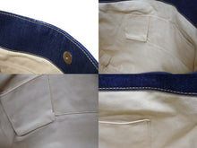 Load image into Gallery viewer, 極美品 CHANEL シャネル ラグジュアリーライン チェーントートバッグ 10番台 ココマーク ステッチ デニム ネイビー シルバー金具 中古 4b005451