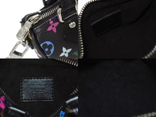 画像をギャラリービューアに読み込む, 新品同様 LOUIS VUITTON ルイヴィトン ナノスピーディ 村上隆 マルチカラー ブラック 2WAYバッグ M13406 PVC レザー 中古 4b005454
