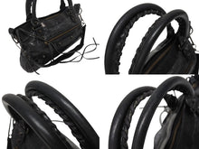 画像をギャラリービューアに読み込む, BALENCIAGA バレンシアガ ザ ファースト 2WAYバッグ ハンドバッグ ショルダーバッグ 103208・213048 ブラック 美品 中古 4b005456