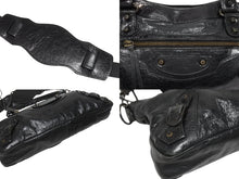 画像をギャラリービューアに読み込む, BALENCIAGA バレンシアガ ザ ファースト 2WAYバッグ ハンドバッグ ショルダーバッグ 103208・213048 ブラック 美品 中古 4b005456