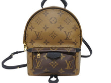 画像をギャラリービューアに読み込む, 極美品 LOUIS VUITTON ルイヴィトン LV パームスプリングス ミニ モノグラム リバース バックパック M42411 ブラウン 中古 4b005457