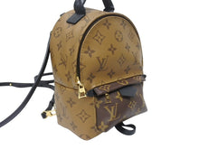 画像をギャラリービューアに読み込む, 極美品 LOUIS VUITTON ルイヴィトン LV パームスプリングス ミニ モノグラム リバース バックパック M42411 ブラウン 中古 4b005457