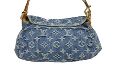 Load image into Gallery viewer, 極美品 LOUIS VUITTON ルイヴィトン ミニプリーティ ハンドバッグ M95050 モノグラムデニム レザー ブルー 中古 4b005460