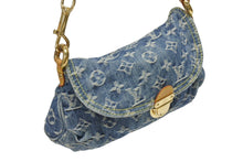Load image into Gallery viewer, 極美品 LOUIS VUITTON ルイヴィトン ミニプリーティ ハンドバッグ M95050 モノグラムデニム レザー ブルー 中古 4b005460