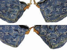 画像をギャラリービューアに読み込む, LOUIS VUITTON ルイヴィトン ミニプリーティ ワンショルダーバッグ M95050 モノグラム デニム レザー ゴールド金具 美品 中古 4b005461