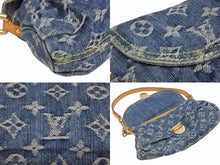 Load image into Gallery viewer, 極美品 LOUIS VUITTON ルイヴィトン ミニプリーティ ハンドバッグ M95050 モノグラムデニム レザー ブルー 中古 4b005462