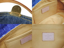 Load image into Gallery viewer, 極美品 LOUIS VUITTON ルイヴィトン ミニプリーティ ハンドバッグ M95050 モノグラムデニム レザー ブルー 中古 4b005462