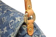 Load image into Gallery viewer, 極美品 LOUIS VUITTON ルイヴィトン ミニプリーティ ハンドバッグ M95050 モノグラムデニム レザー ブルー 中古 4b005462