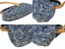 Load image into Gallery viewer, 極美品 LOUIS VUITTON ルイヴィトン ミニプリーティ ハンドバッグ M95050 モノグラムデニム レザー ブルー 中古 4b005462