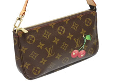 画像をギャラリービューアに読み込む, 新品同様品 LOUIS VUITTON ルイヴィトン ポシェット アクセソワール ブラウン モノグラム チェリー 村上隆 M95008 中古 4b005463