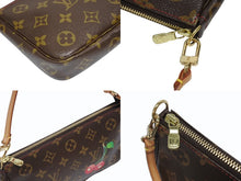 画像をギャラリービューアに読み込む, 新品同様品 LOUIS VUITTON ルイヴィトン ポシェット アクセソワール ブラウン モノグラム チェリー 村上隆 M95008 中古 4b005463
