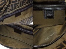 画像をギャラリービューアに読み込む, 極美品 FENDI フェンディ ハンドバッグ ズッカ柄 マンマバケット ブラウン キャンバス レザー 25124 シルバー金具 中古 4b005465