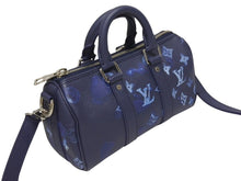 画像をギャラリービューアに読み込む, 極美品 LOUIS VUITTON ルイヴィトン ウォーターカラー モノグラム ブルー キーポルXS M57844 中古 4b005467