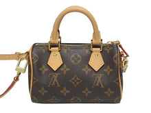 画像をギャラリービューアに読み込む, 新品同様 LOUIS VUITTON ルイヴィトン 2WAY ショルダーバッグ ヴィヴィエンヌ ナノ スピーディ モノグラム M82624 ブラウン 中古 4b005468