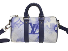 画像をギャラリービューアに読み込む, 極美品 LOUIS VUITTON ルイヴィトン キーポルXS 2WAY ショルダーバッグ モノグラムウォーターカラー ネイビー ホワイト M45761 中古 4b005469